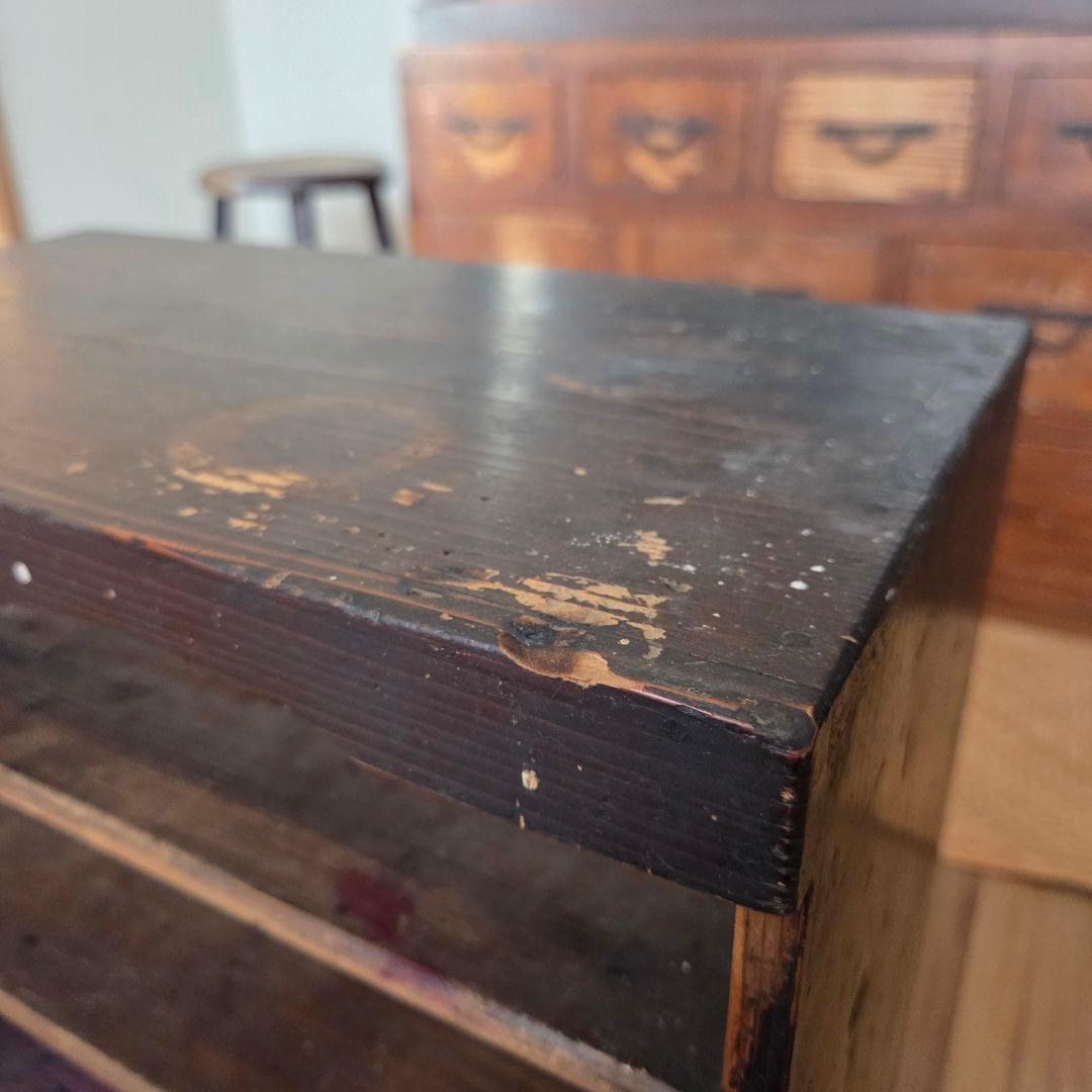 アンティーク チェスト ドロワー 棚 オープンラック 引き出し 無垢 古家具