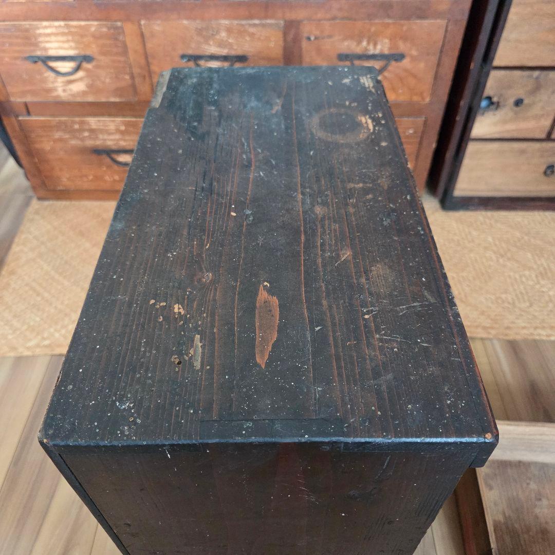 アンティーク チェスト ドロワー 棚 オープンラック 引き出し 無垢 古家具