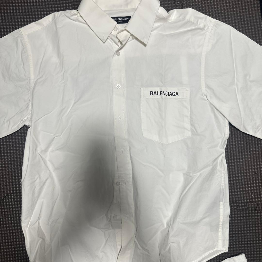 BALENCIAGA 半袖シャツ UNIFIT ホワイト