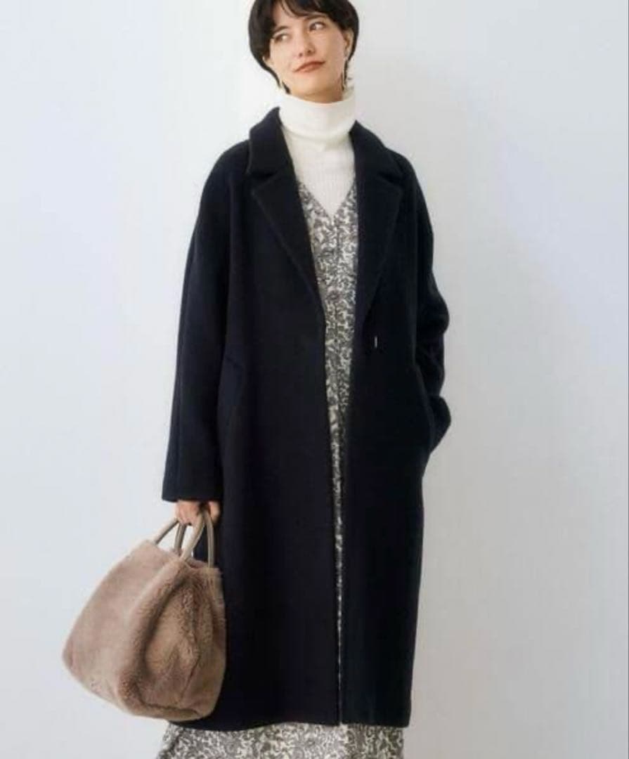 green label relaxing ウール カシミヤ混 チェスターコート