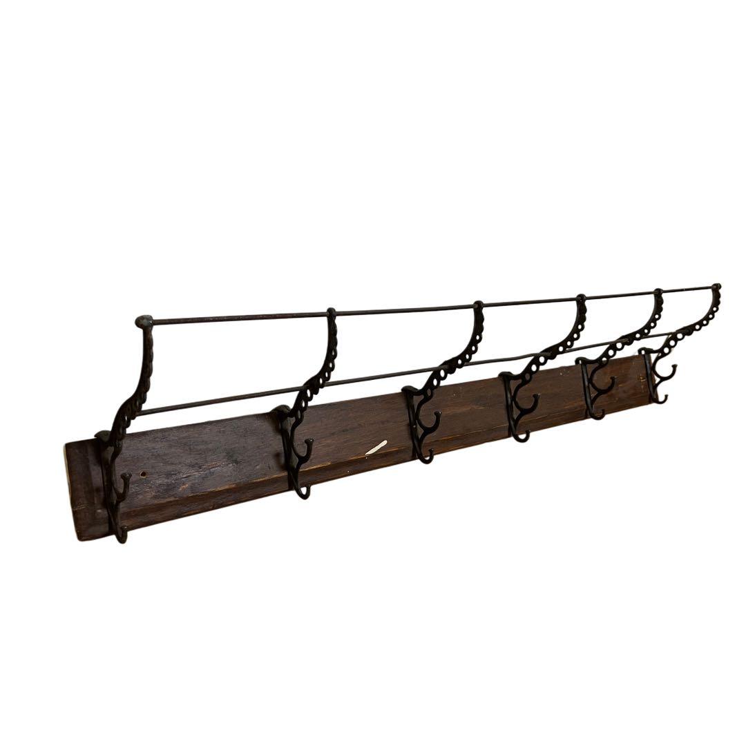 40s 50s ビンテージ アンティーク 6連 ウォールフック シャビー