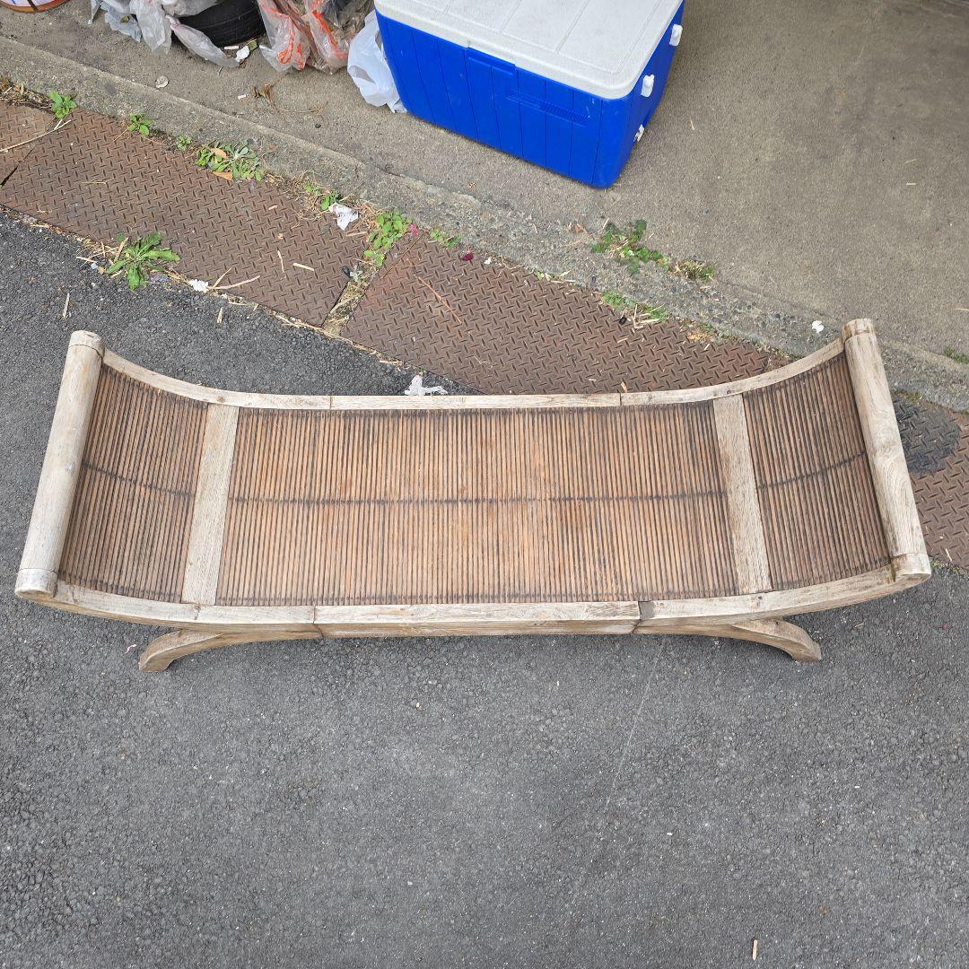 大田区 東糀谷 引き取り 限定 アジアンスタイル 木製ベンチ カウチ ラック