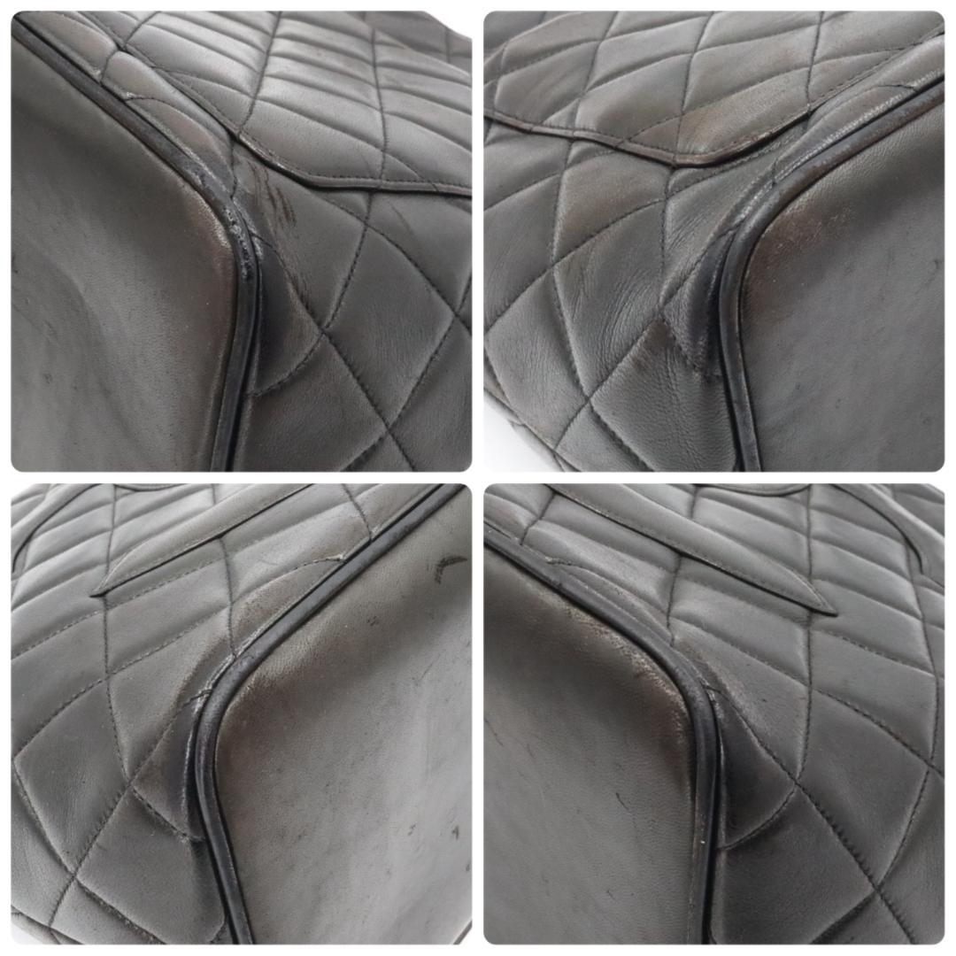 シャネル　ラムスキン　マトラッセ　復刻トートバッグ　ココマーク　ブラック