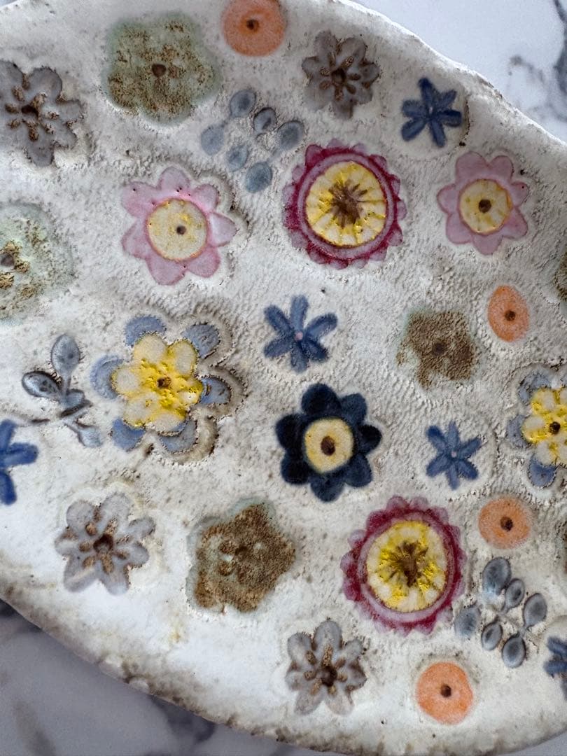 本田あつみ　フルーツ柄　楕円形皿