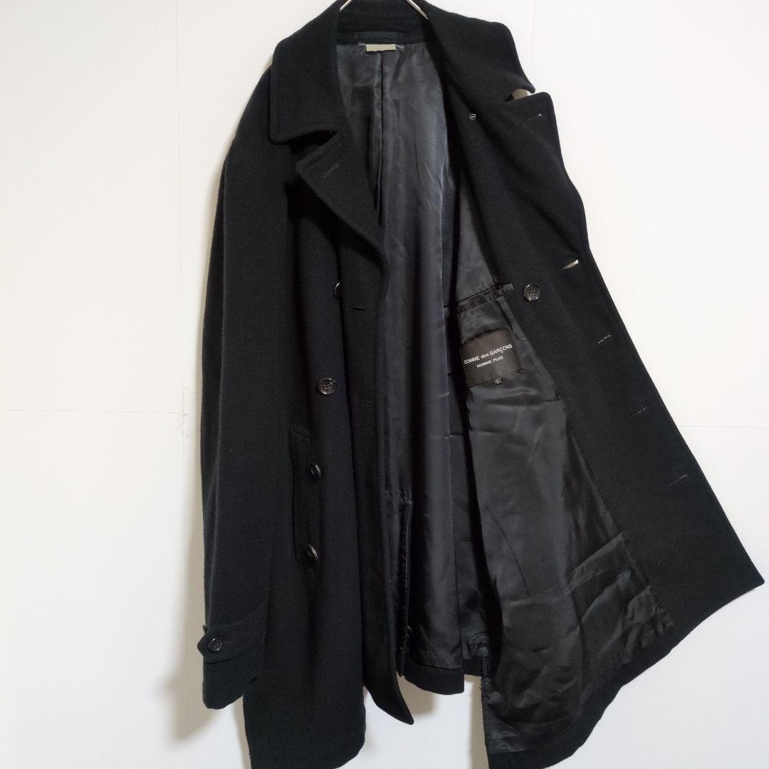 コムデギャルソンオムプリュス　ロングコート　AD2015　ダブル　黒　ねじれ　Ｌ
