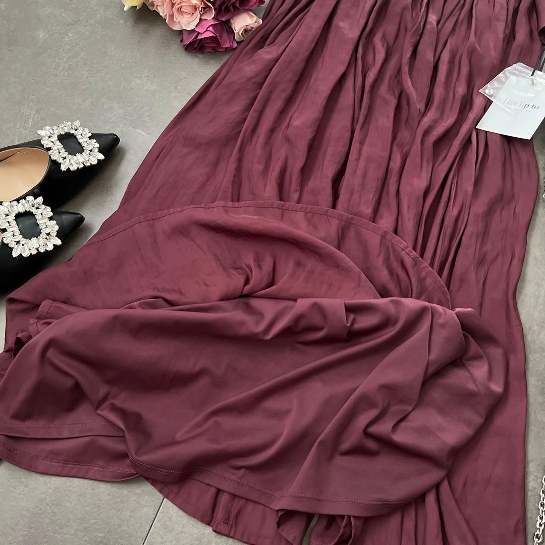 ワンピース Herlipto Side Bow Vintage Twill Dress