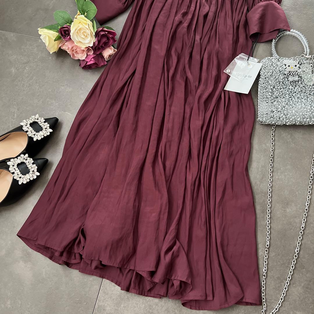 ワンピース Herlipto Side Bow Vintage Twill Dress