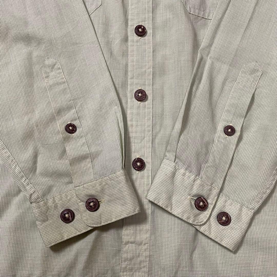 パタゴニア03年製 ライトグリーン フィッシングガイド長袖シャツM（JPN L）