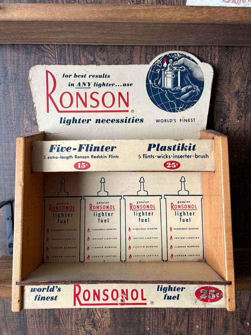 レア‼︎RONSON ストアディスプレイ&オイル缶、ライタースペシャルセット