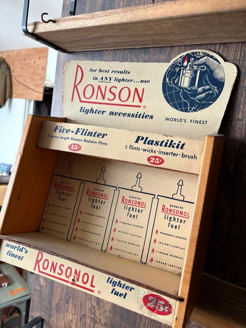 レア‼︎RONSON ストアディスプレイ&オイル缶、ライタースペシャルセット