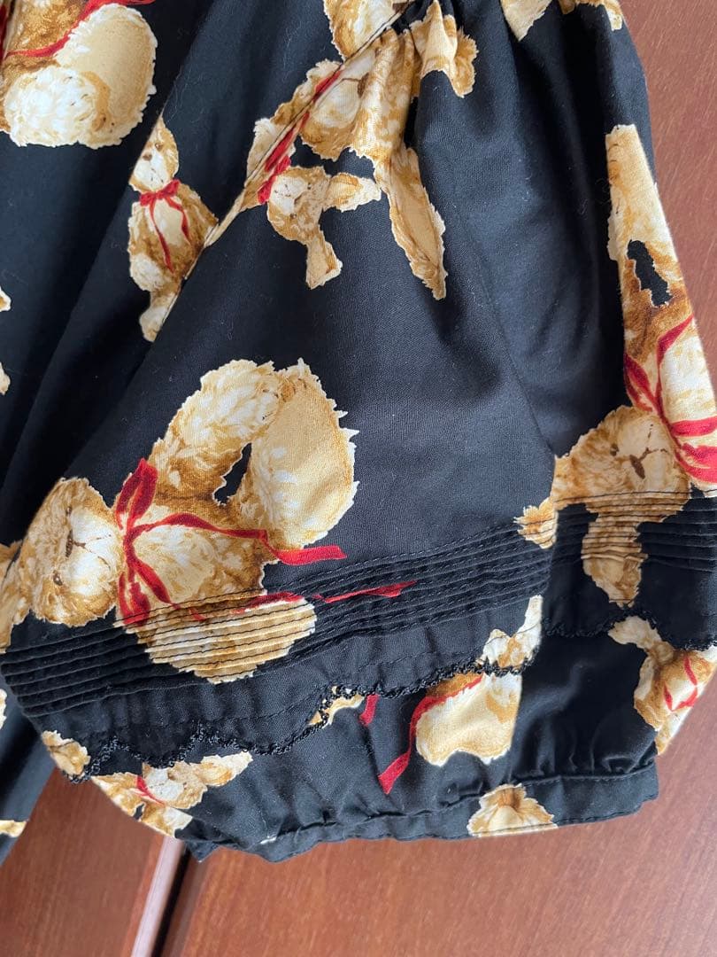 ピンクハウス ❣️黒地にうさぎ柄ワンピース