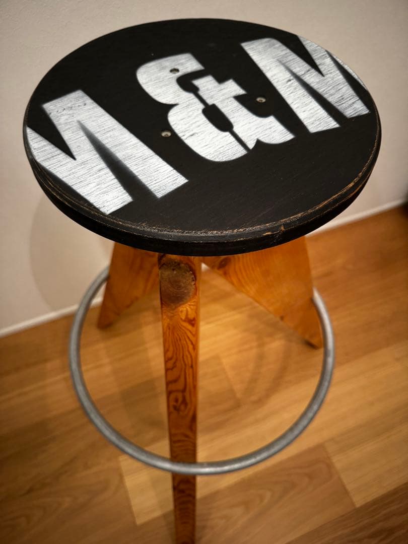 M&M CUSTOM PERFORMANCEスツール大BLACK家具ハイチェア