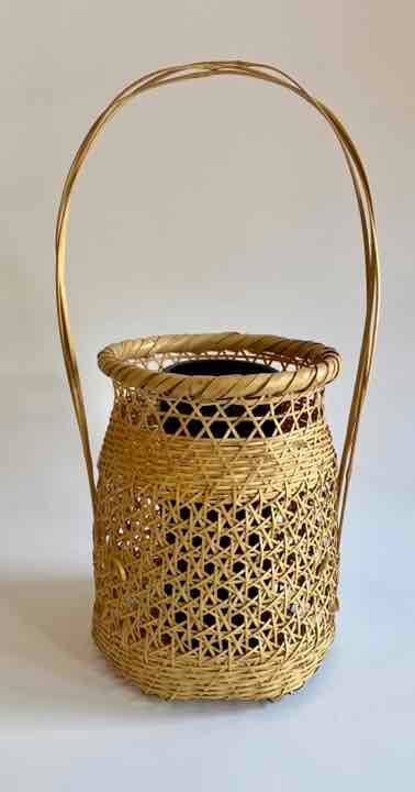 三友籠花入　茶道具