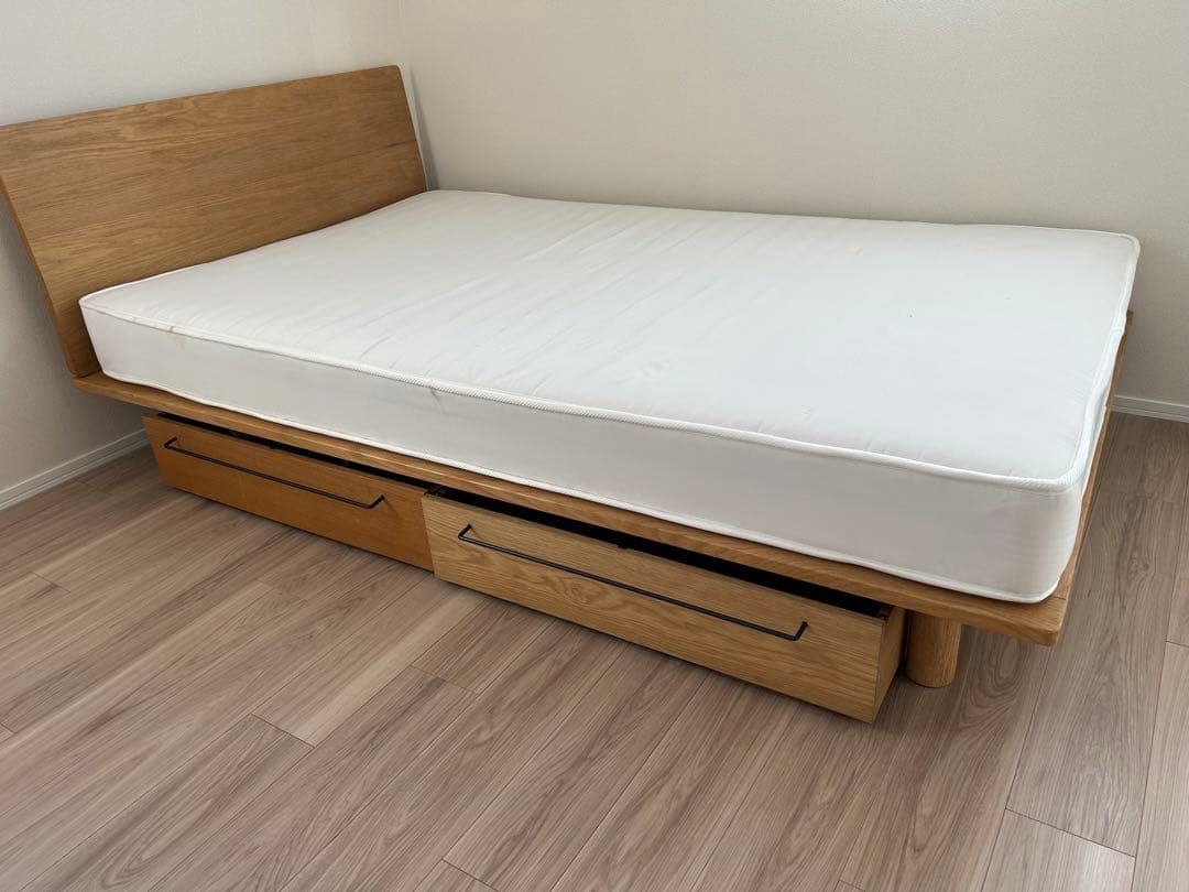 無印良品　セミダブルベッド 引き出し付き