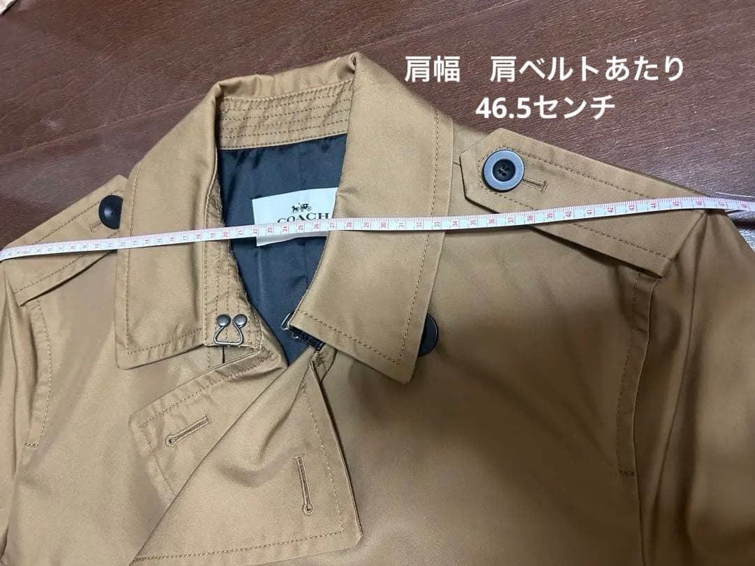 【美品】コーチ COACH メンズトレンチコート Mサイズ