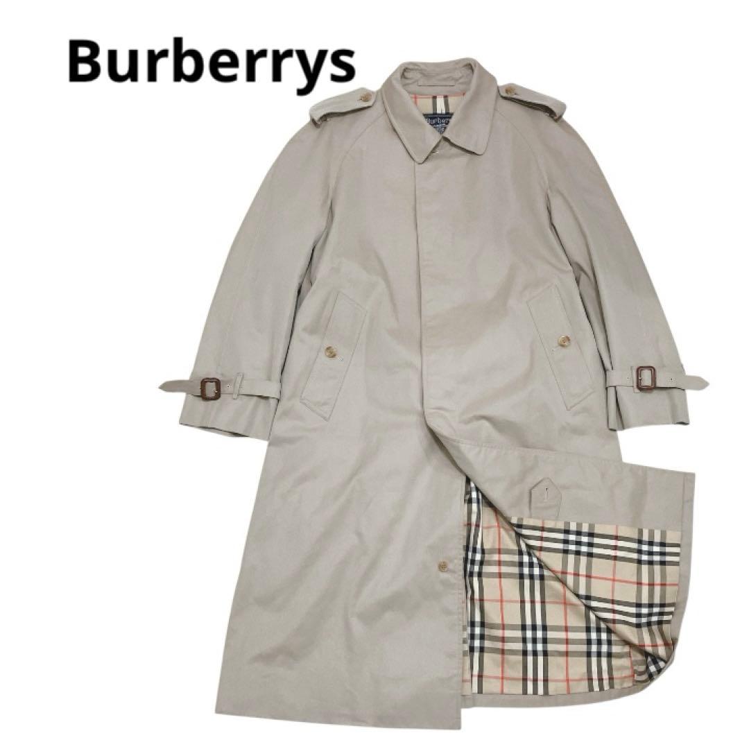Burberrys バーバリー　ステンカラーコート　ノバチェック　ベージュ玉虫