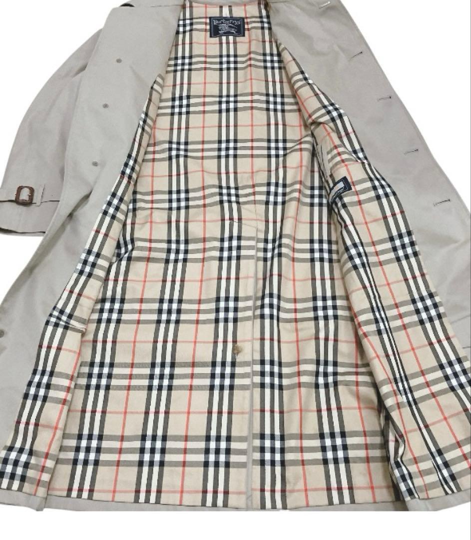 Burberrys バーバリー　ステンカラーコート　ノバチェック　ベージュ玉虫