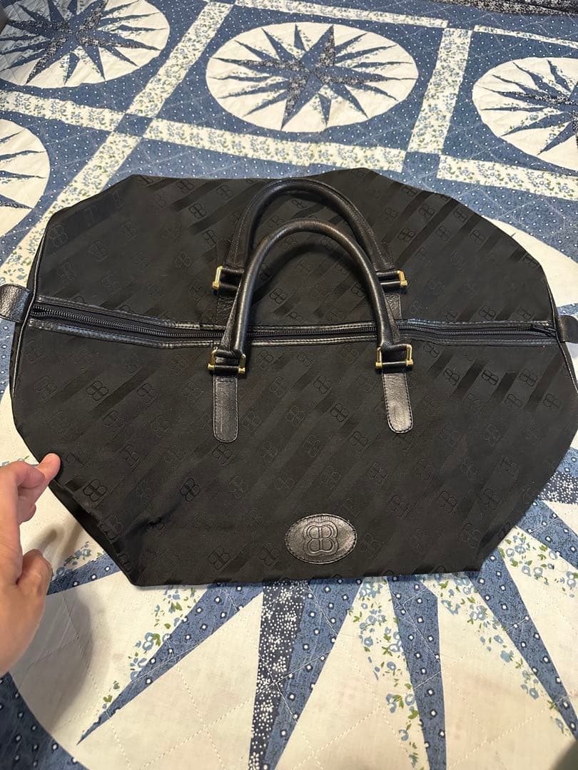 Balenciaga ブラックナイロンボストンバッグ