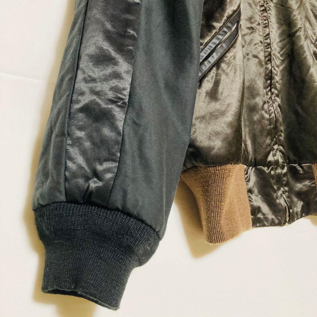 リバーシブル 刺繍 スカジャンSKULL JEANS スカル タトゥー M相当