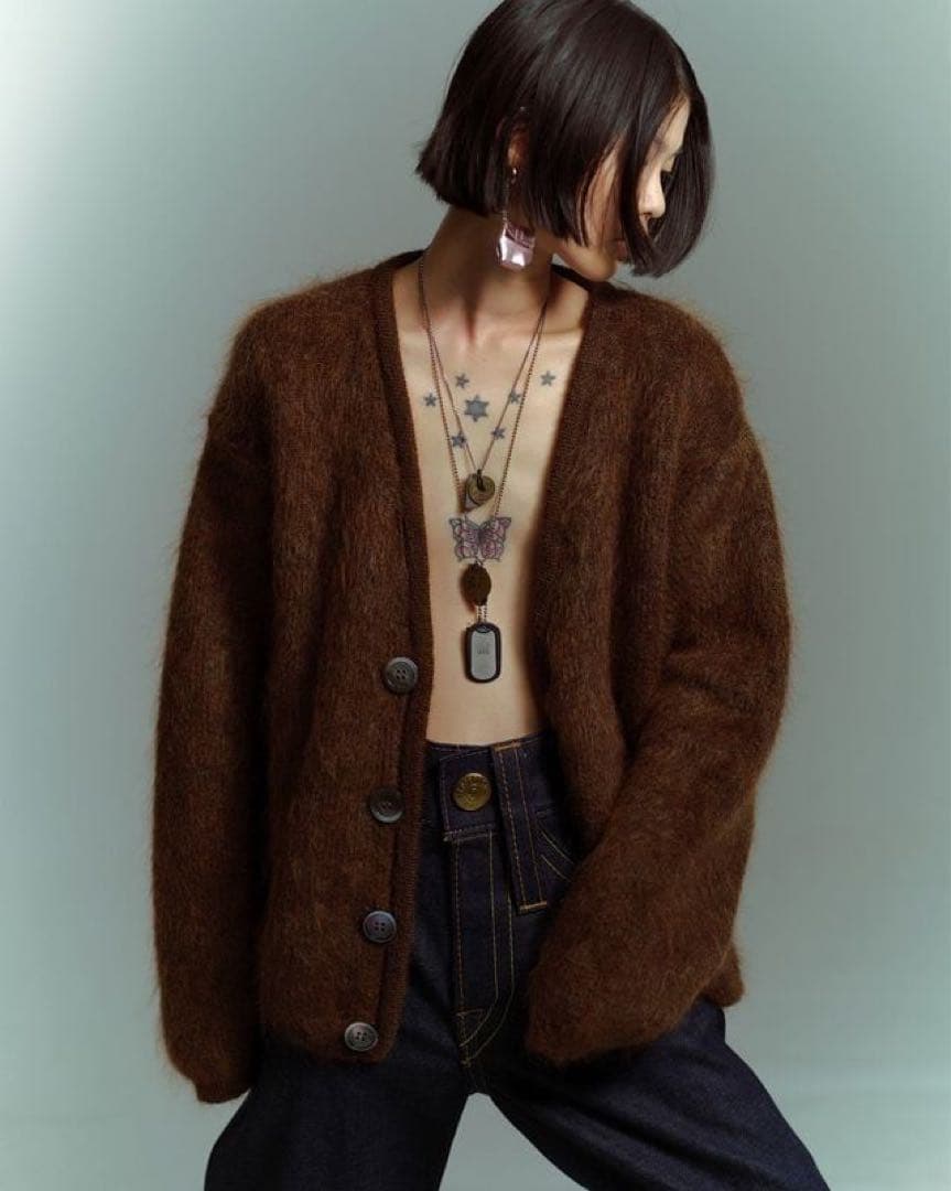 トップス KOOKY ZOO JUVENILE MOHAIR CARDIGAN 25AW