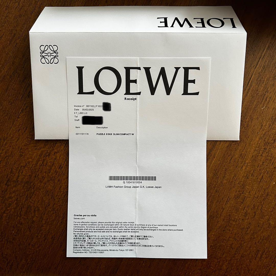 小物 LOEWE : Puzzle Edge Slim Compact Wallet