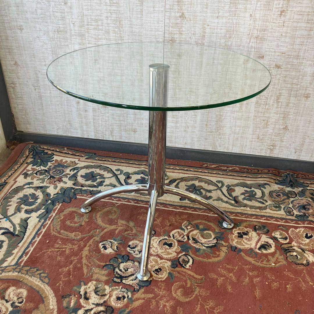北欧レトロ ガラステーブル バーテーブル ラウンドテーブル ダイニングテーブル