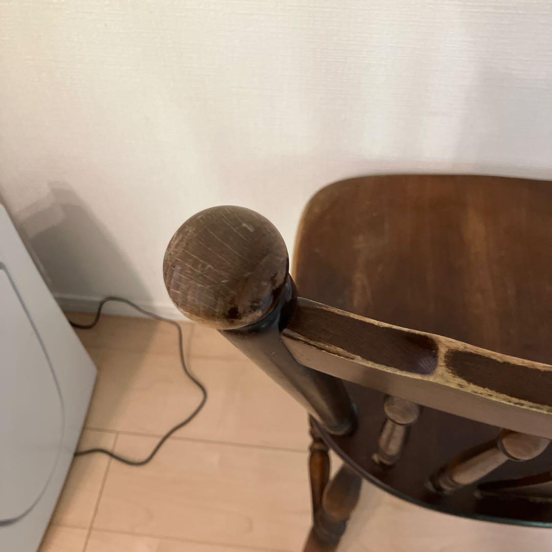 ウィンザーチェア　キツツキマーク　飛騨産業　木製ダークブラウン