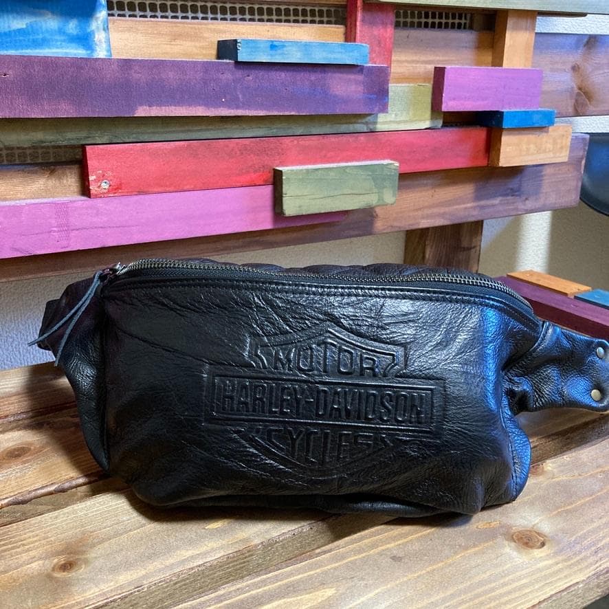 BMOG ロゴ バッグ ビンテージ 古着 90s ハーレー ダビッドソン レザー