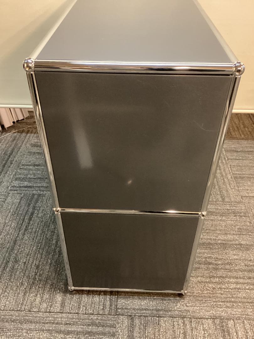 USMハラー ２段 オープンキャビネット シェルフ アントラサイト