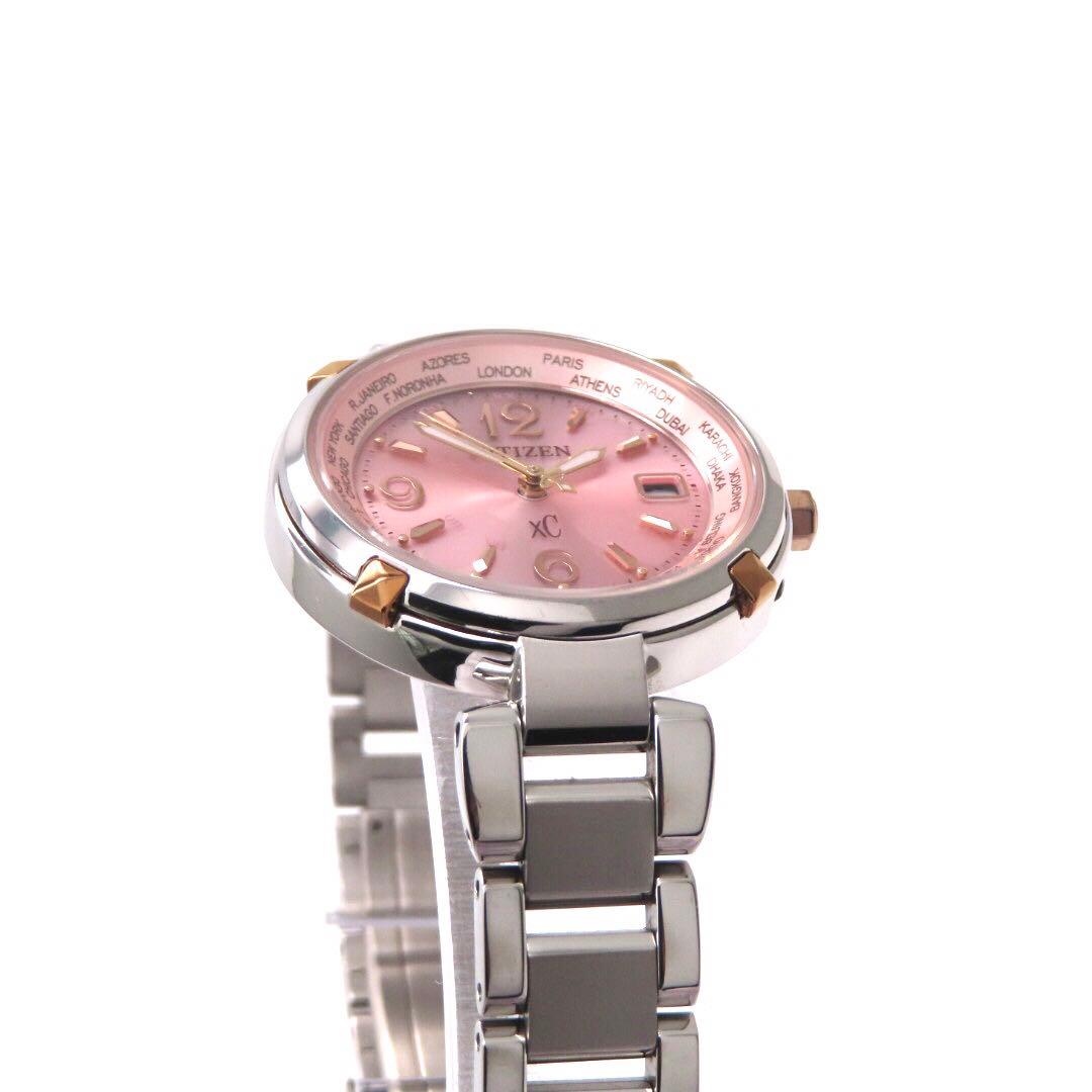 美品 EC1044 55W クロスシー 電波ソーラー シチズン 時計 ティタニア