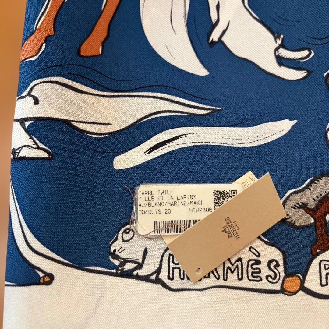 HERMES エルメス　カレ９０　《千と一のウサギ》