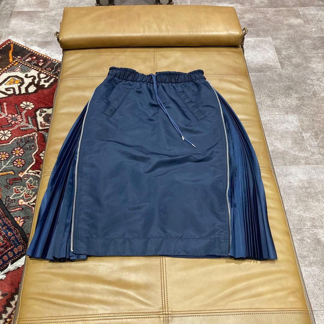 【sacaiサカイ】ジッパー　プリーツスカート　MA１
