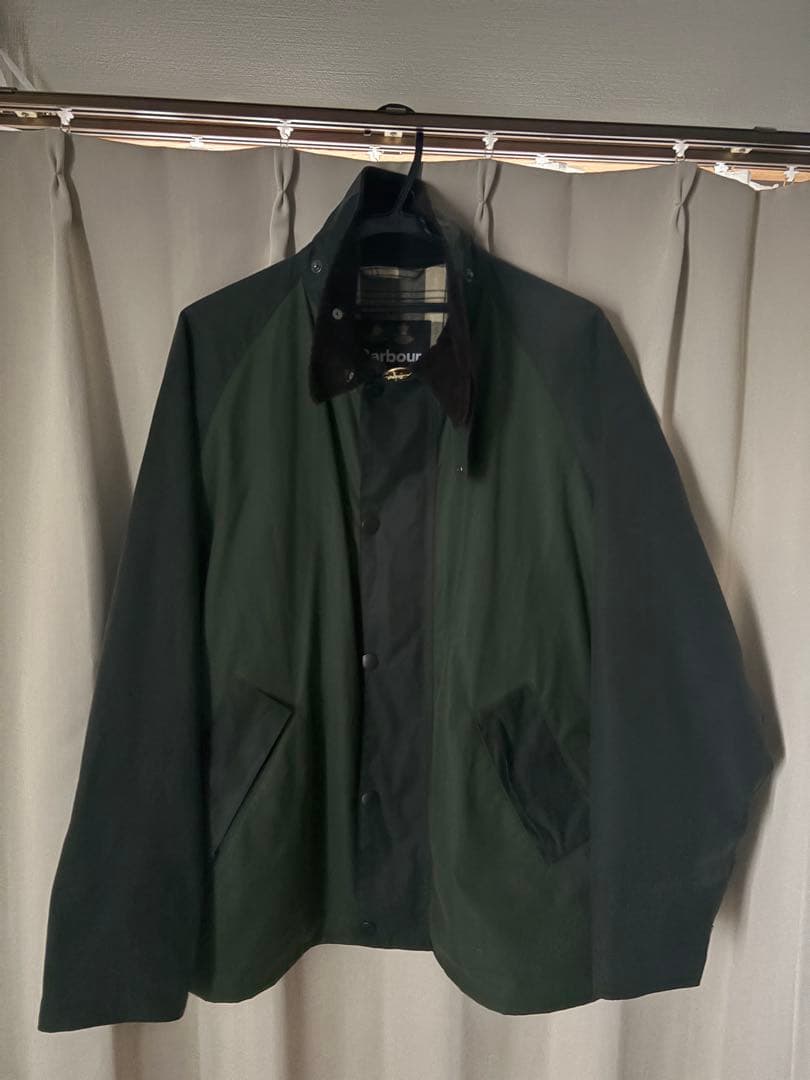 【お安く！美品】Barbour トランスポート　ダークグリーン切り替え　42