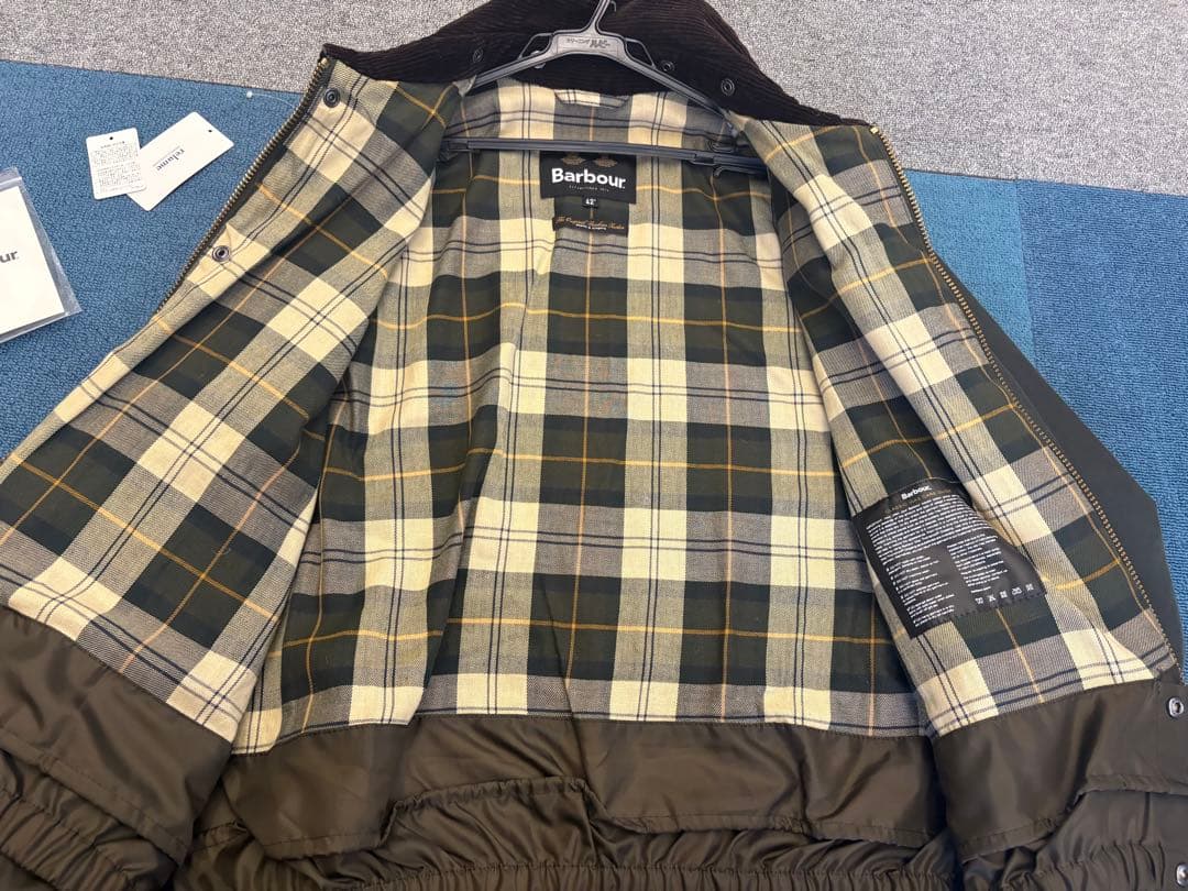 【お安く！美品】Barbour トランスポート　ダークグリーン切り替え　42