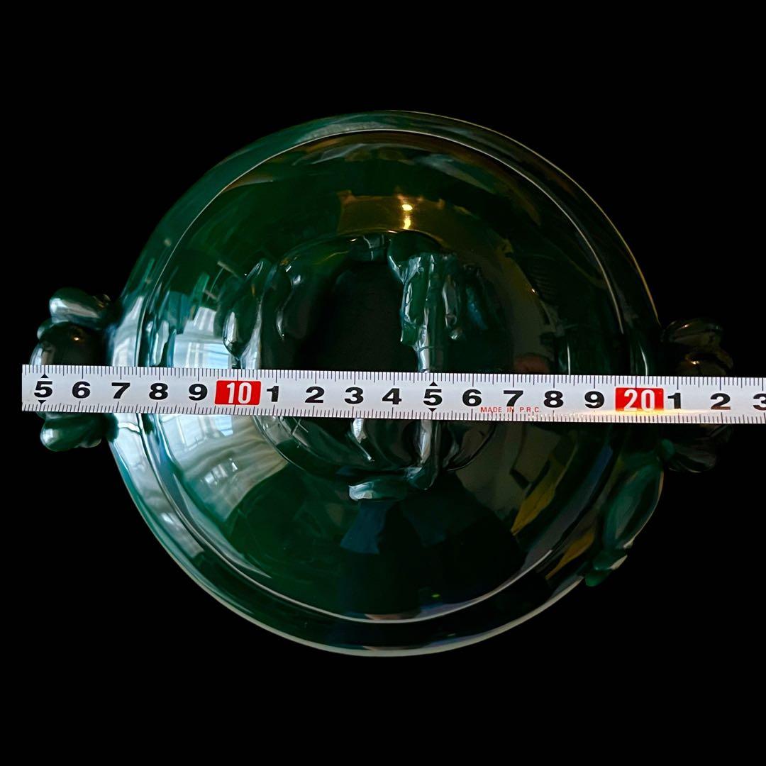 緑瑪瑙　メノウ瓶 天然瑪瑙　厄除け置物　中国伝統工芸 大型