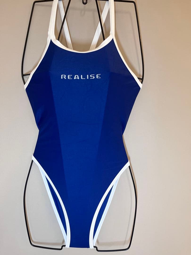 リアライズ水着 ハイレグ 競泳水着 廃盤モデル パイピングスク水タイプ サイズS
