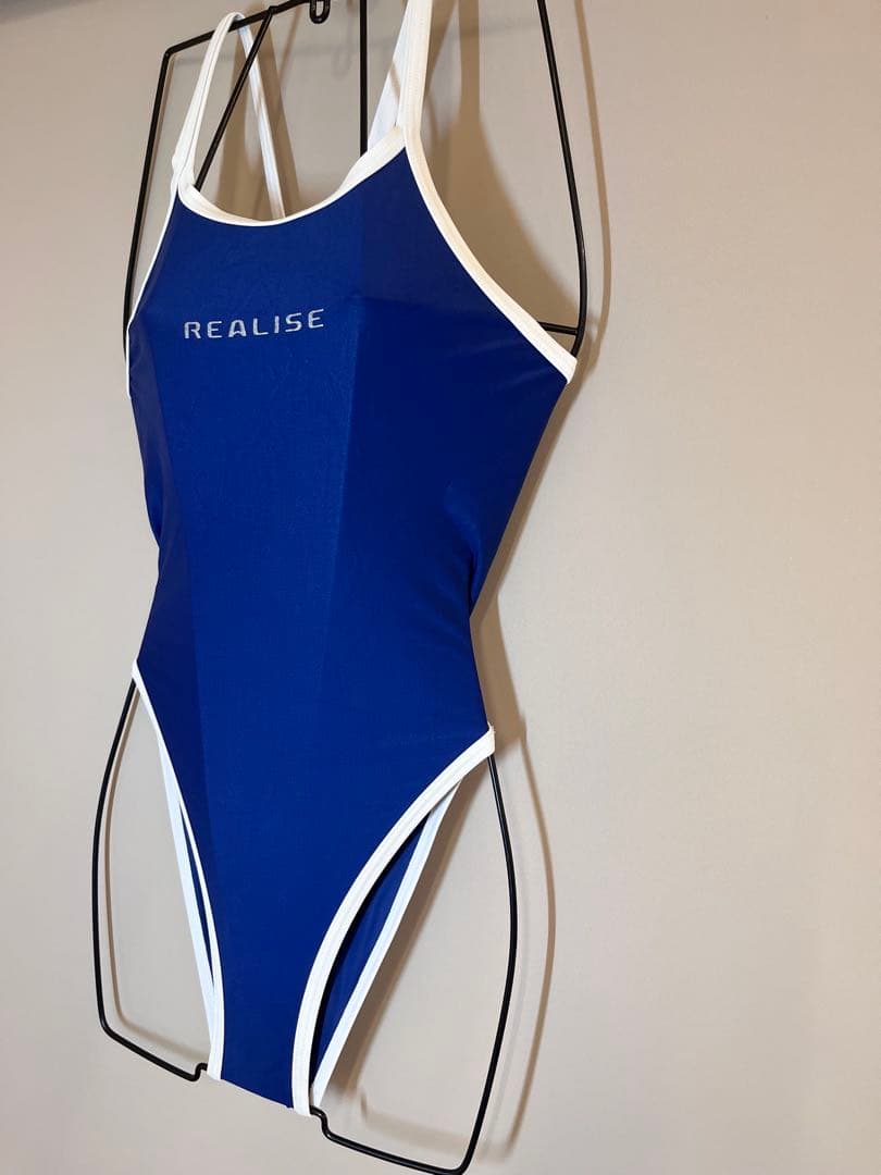 リアライズ水着 ハイレグ 競泳水着 廃盤モデル パイピングスク水タイプ サイズS