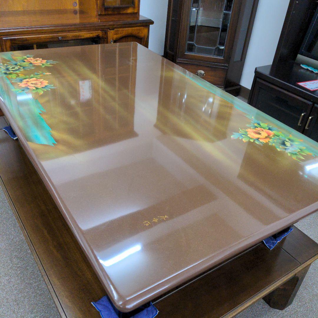 最終 未使用 送料込み 座卓 ローテーブル フラワー大