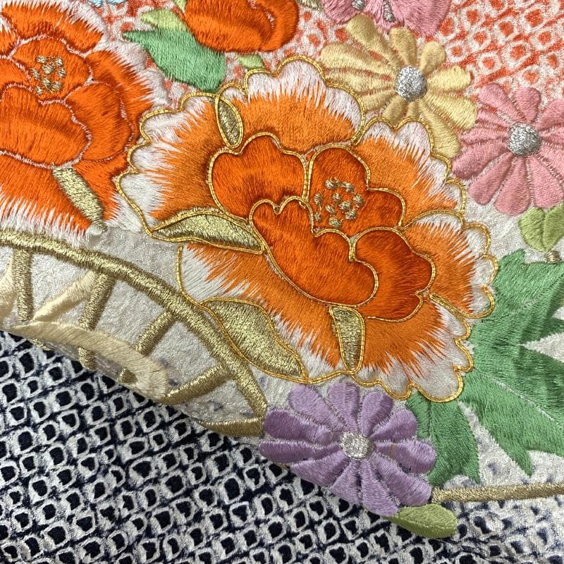 505ag1,帯揚げ,しごき□七五三 七歳 女児 着物&袋帯&長襦袢 総絞り