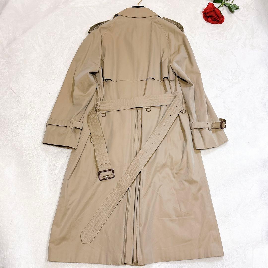 極美品✨　アクアスキュータム　トレンチコート ベージュ　メンズ　ロング　38