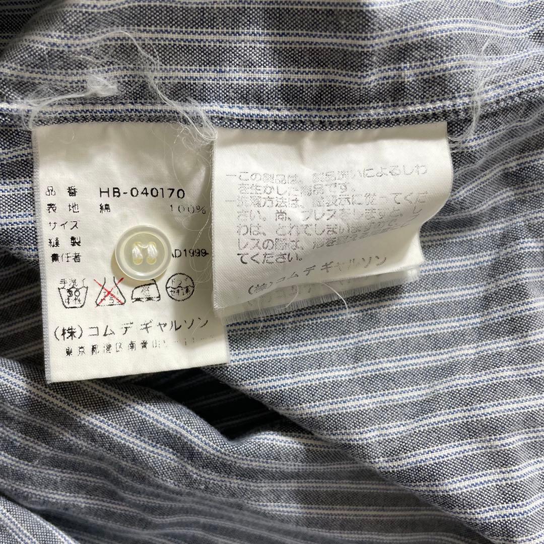 コムデギャルソンオム 田中オム 長袖シャツ ピンタック ストライプ 90s
