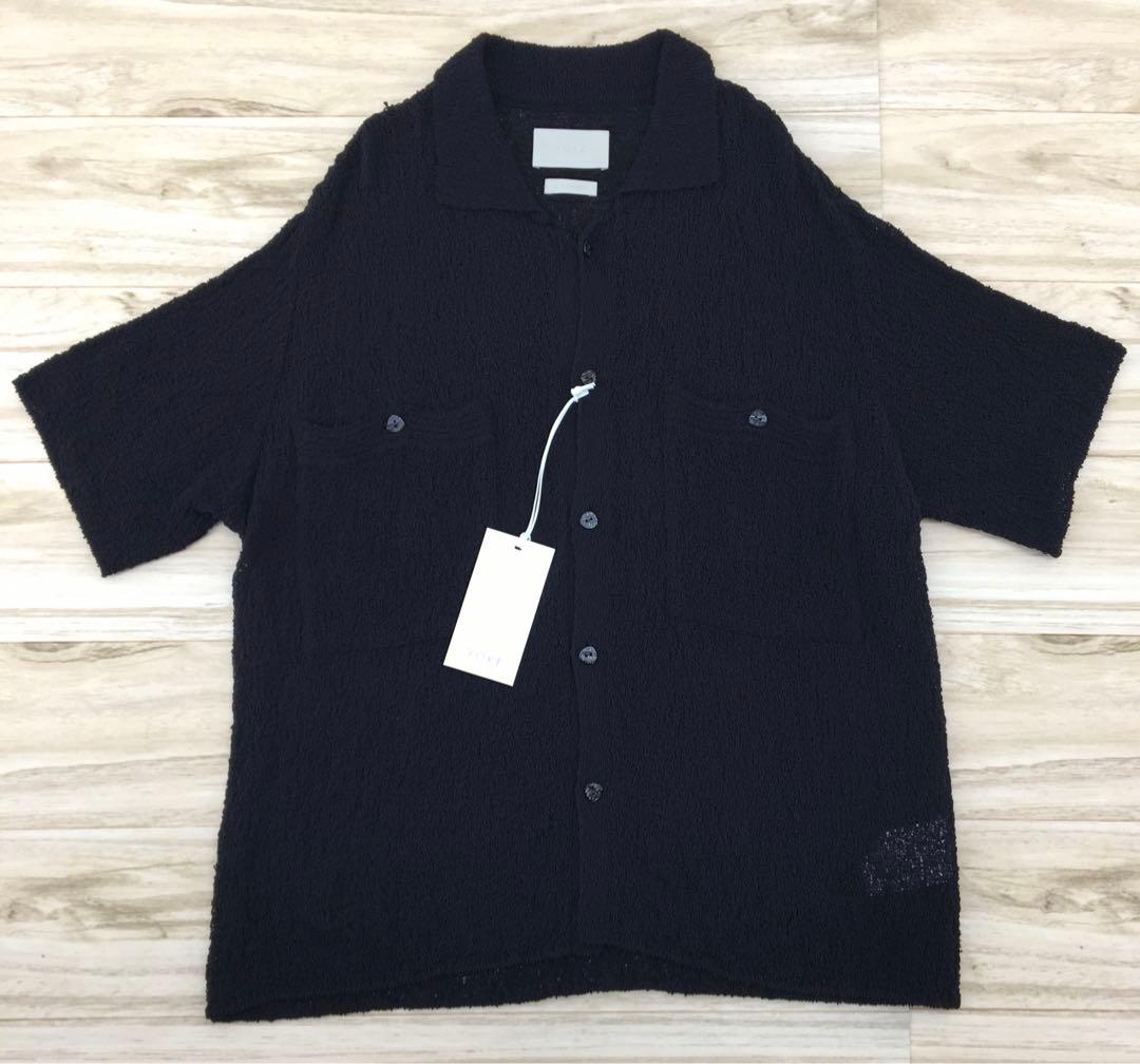 YOKE 25SS コットン シアー ニット オープンカラーシャツ