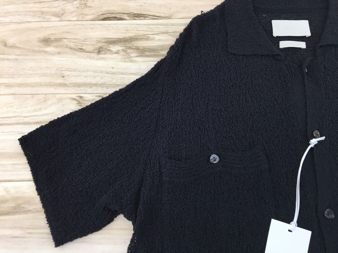 YOKE 25SS コットン シアー ニット オープンカラーシャツ