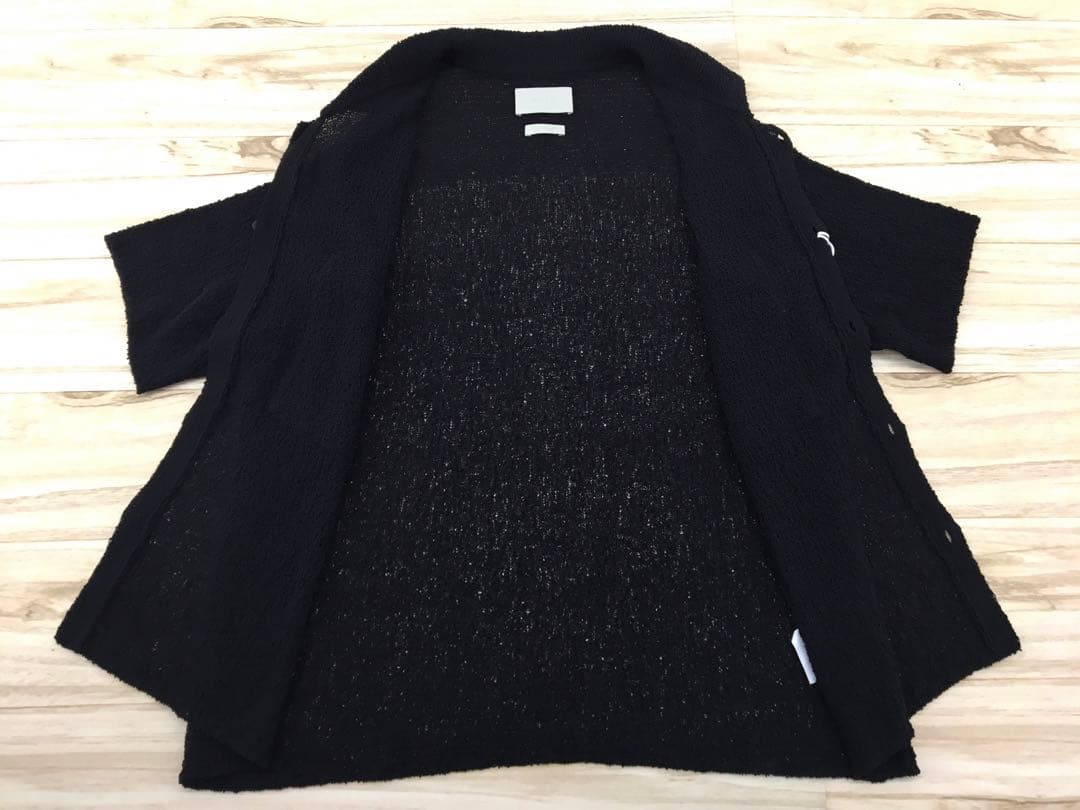 YOKE 25SS コットン シアー ニット オープンカラーシャツ