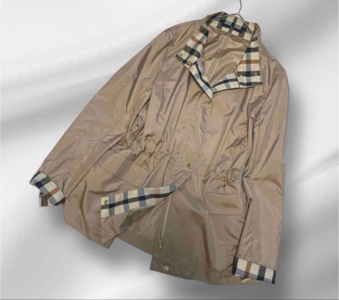 大きいサイズ！DAKSチェック切り替えライトアウター　42