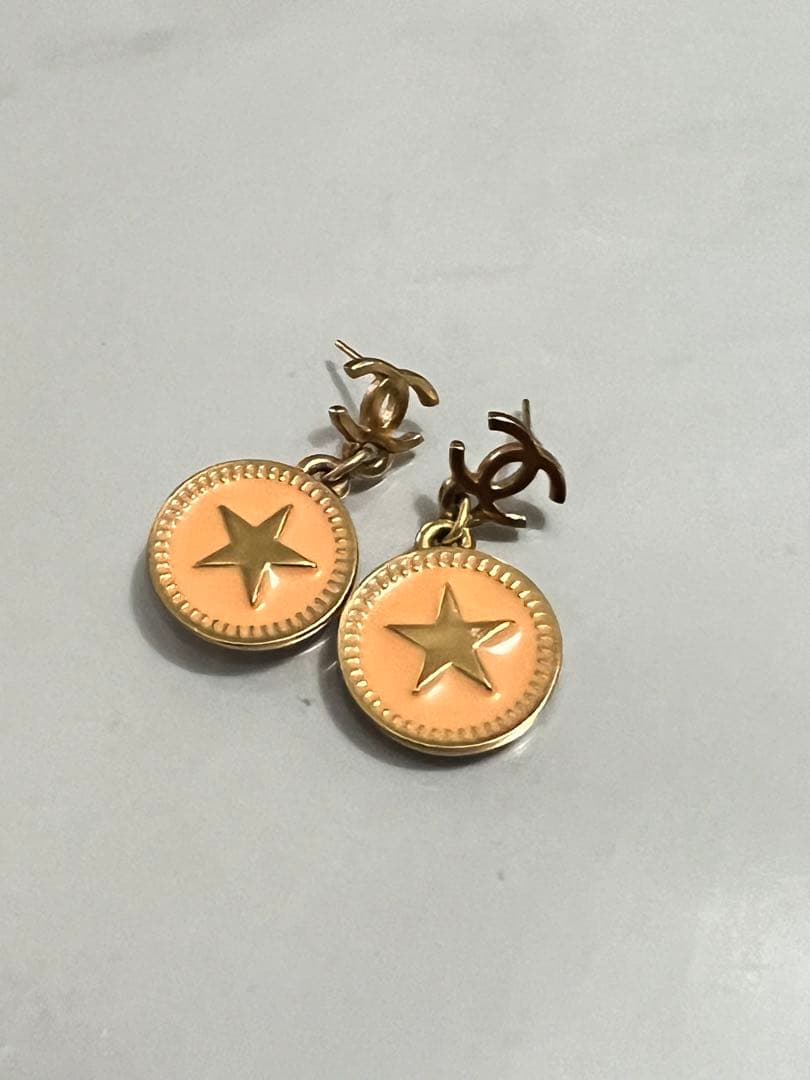 【シャネル】スターピアス/ピンク