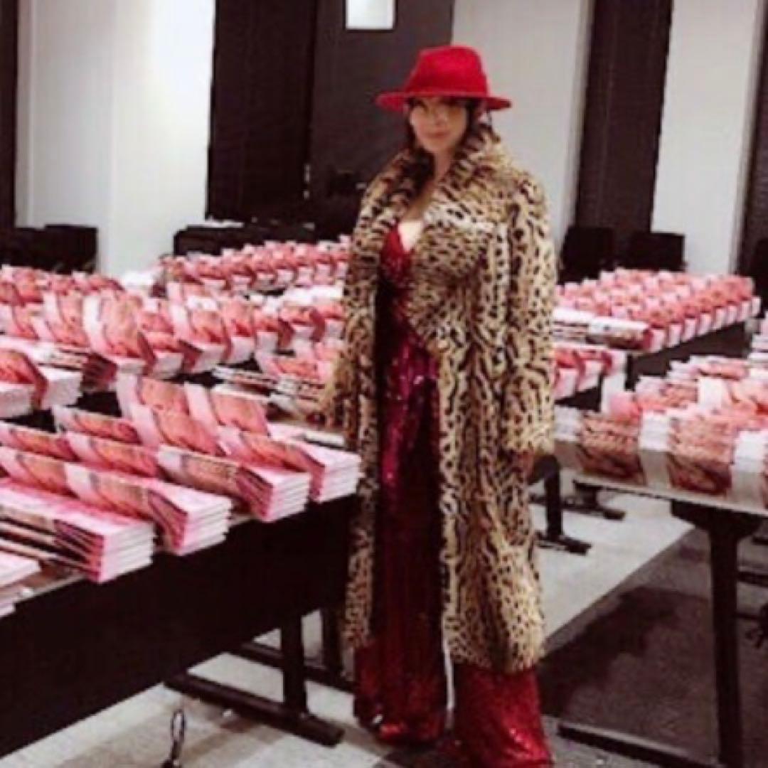 レア・ヴィンテージ・古着・ヒョウ柄・Ａライン・ロングコート。