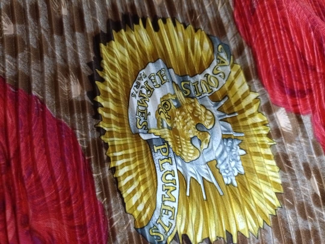 ★未使用級美品★エルメス　プリーツスカーフ　カレ　マルチカラー　シルク