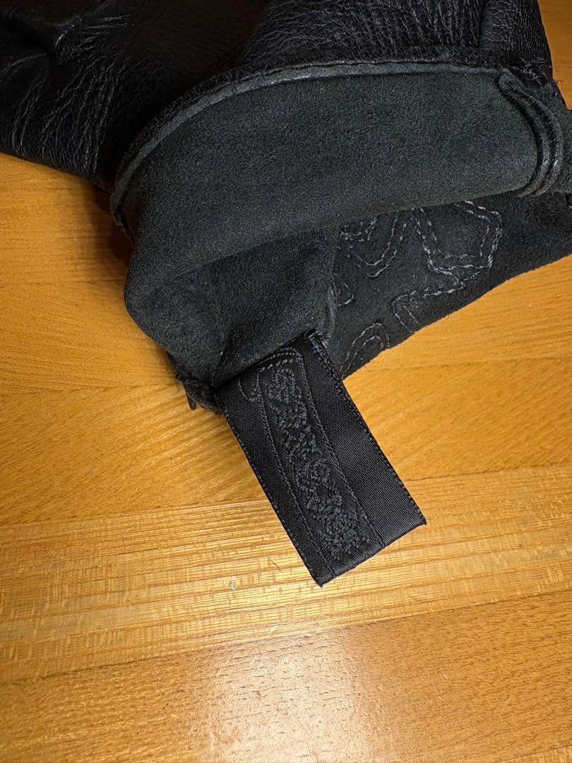 CHROMEHEARTS クロムハーツ 3セメタリークロスパッチ レザーグローブ