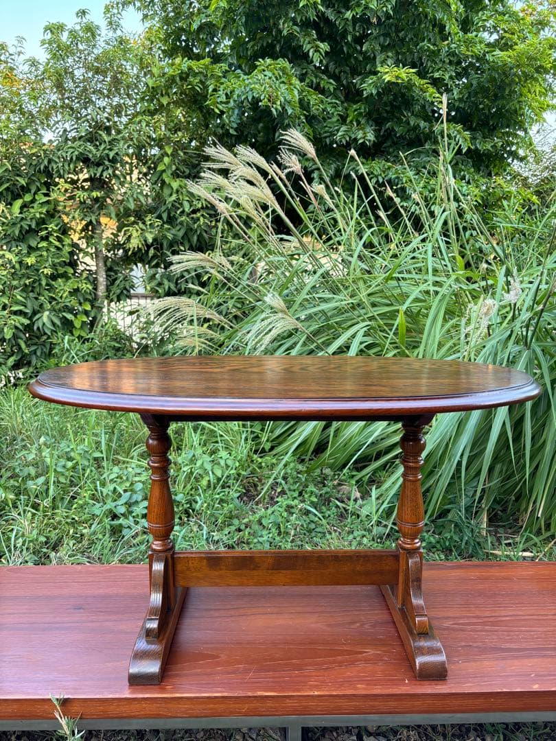 三越ブルージュ/カントリーハウス　オーバル型センターテーブル　ローテブル